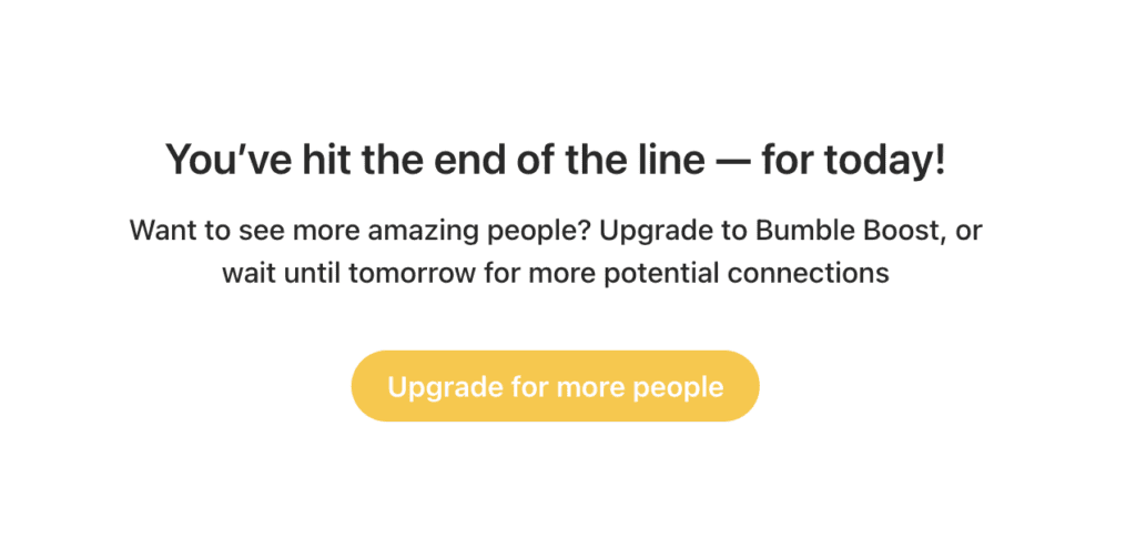 end of the line for online dating - bumble